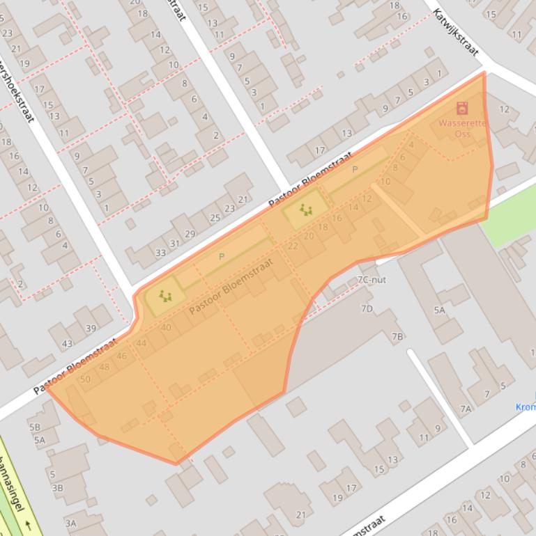 Kaart van postcodegebied 5341TM.