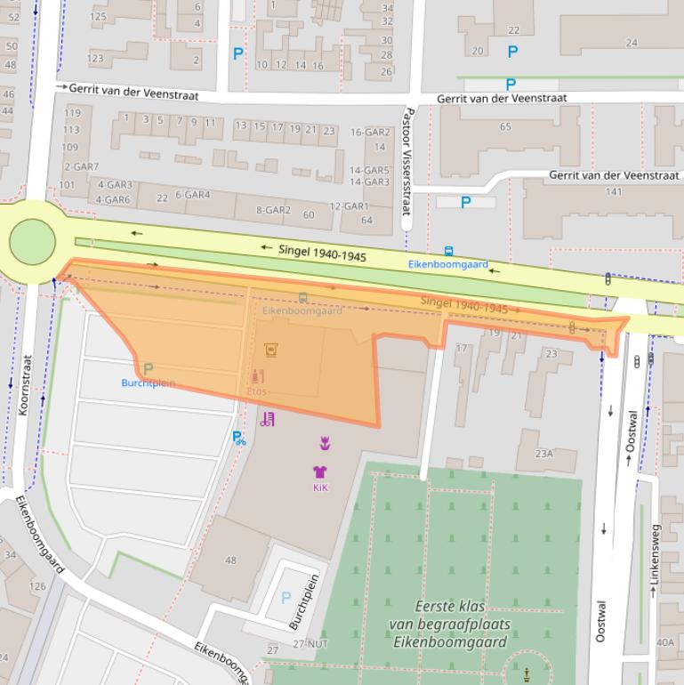 Kaart van postcodegebied 5341VG.