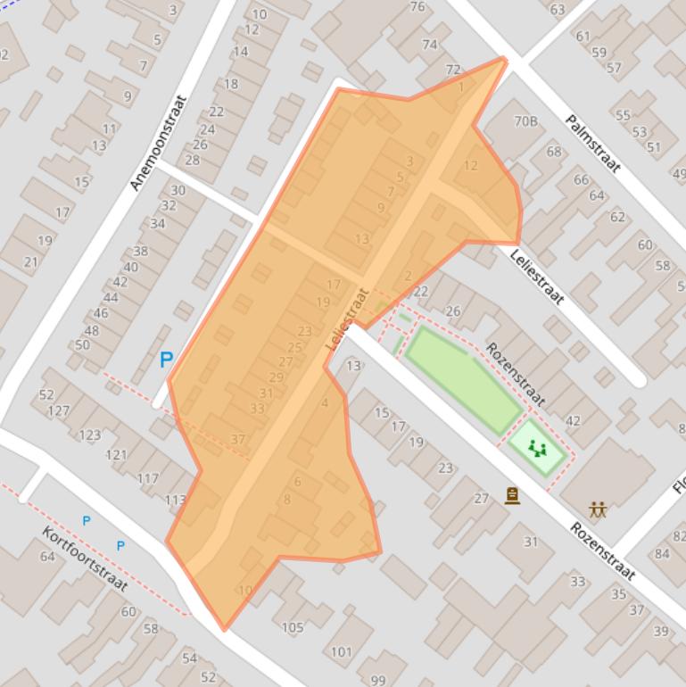 Kaart van postcodegebied 5342BC.