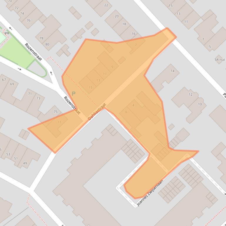 Kaart van postcodegebied 5342BE.