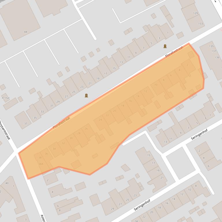 Kaart van postcodegebied 5342BJ.