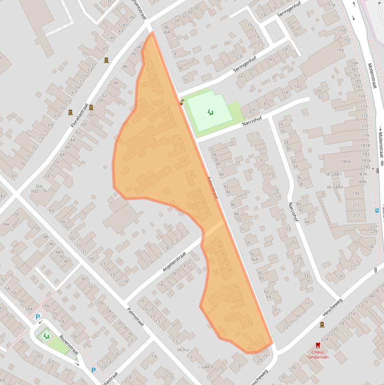 Kaart van postcodegebied 5342BL.
