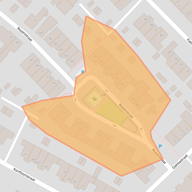 Kaart van postcodegebied 5342BP.
