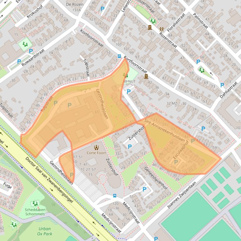 Kaart van postcodegebied 5342BT.