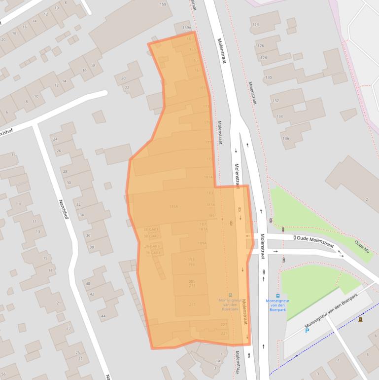 Kaart van postcodegebied 5342CB.