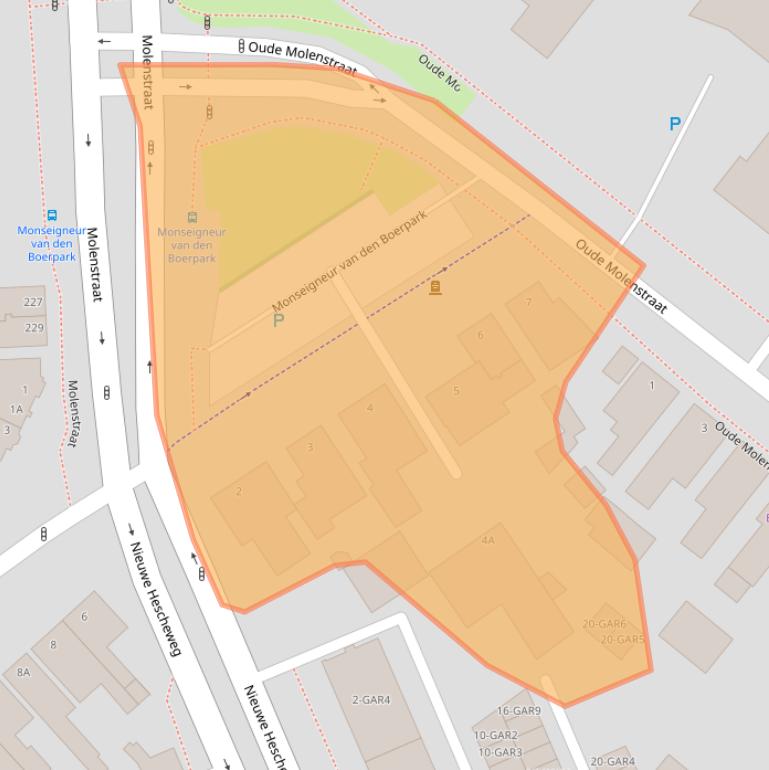 Kaart van postcodegebied 5342CD.