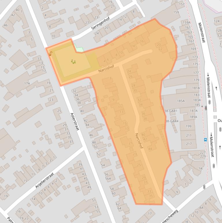 Kaart van postcodegebied 5342CV.