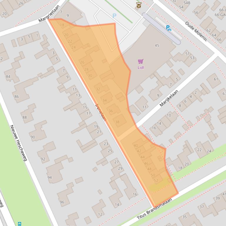 Kaart van postcodegebied 5342EL.