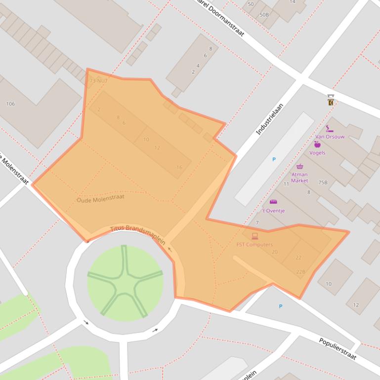 Kaart van postcodegebied 5342EN.