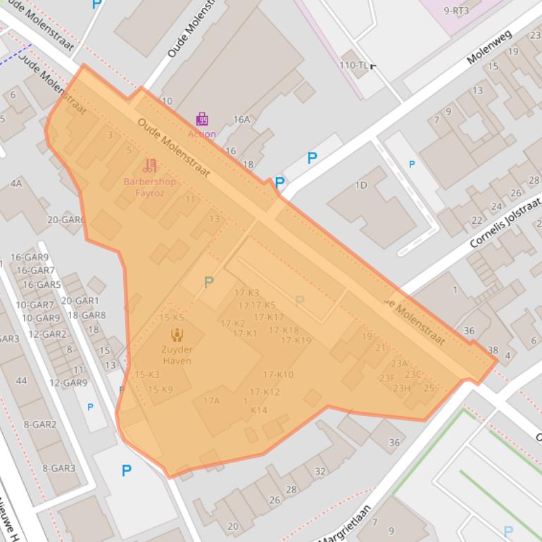 Kaart van postcodegebied 5342GA.