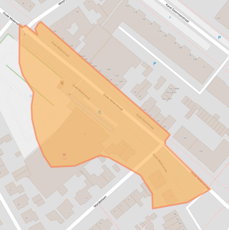 Kaart van postcodegebied 5342GB.