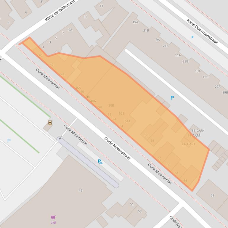 Kaart van postcodegebied 5342GD.