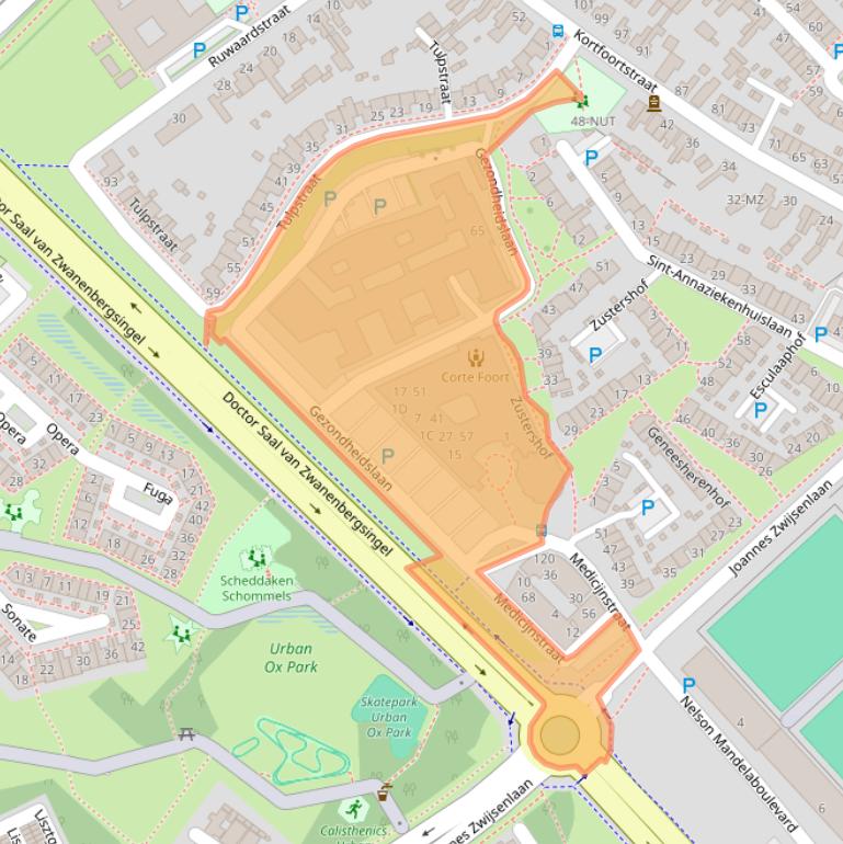 Kaart van postcodegebied 5342JW.