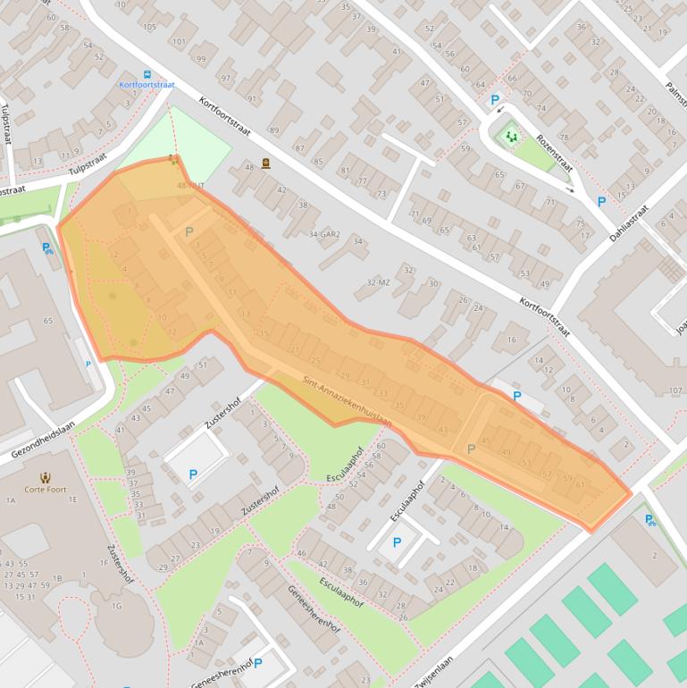 Kaart van postcodegebied 5342JZ.
