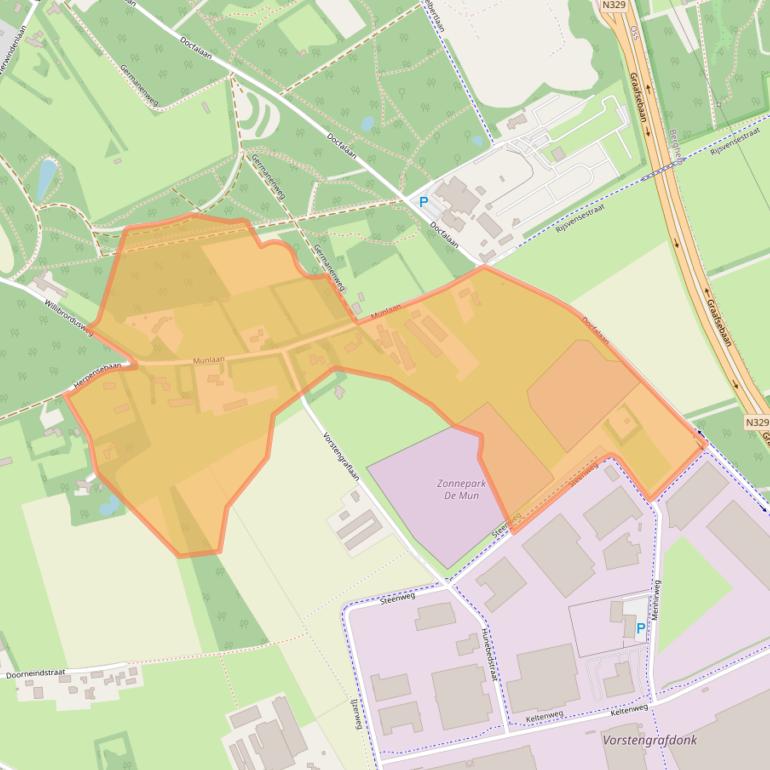 Kaart van postcodegebied 5342LL.