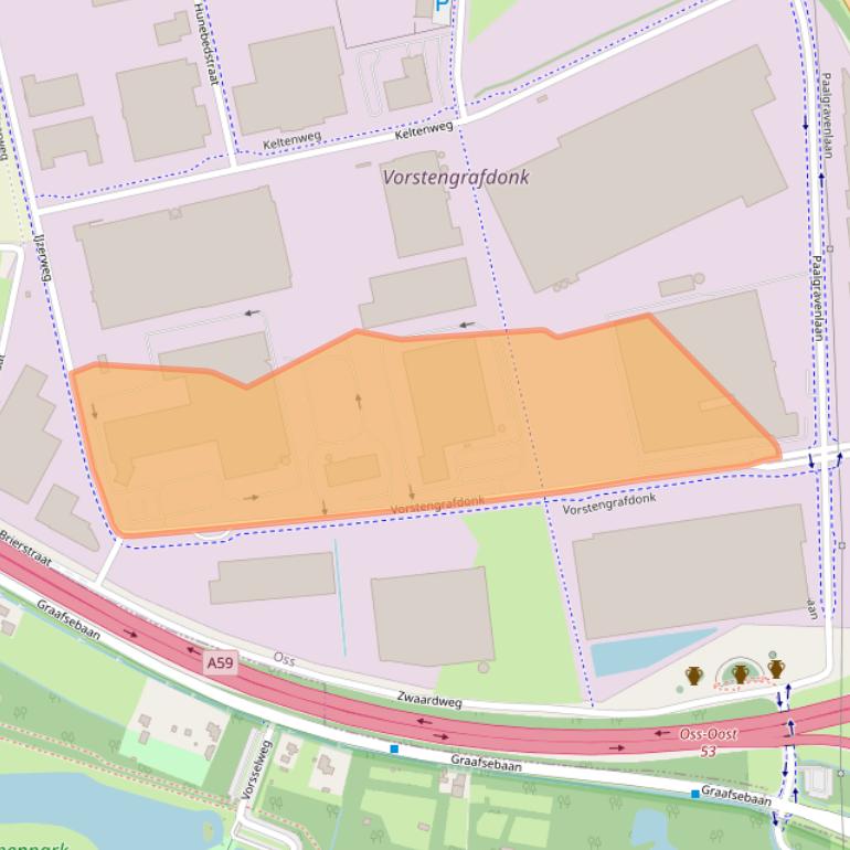 Kaart van postcodegebied 5342LW.