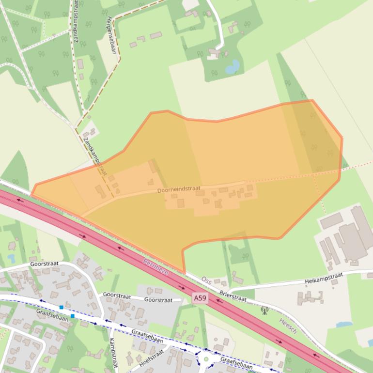 Kaart van postcodegebied 5342NB.