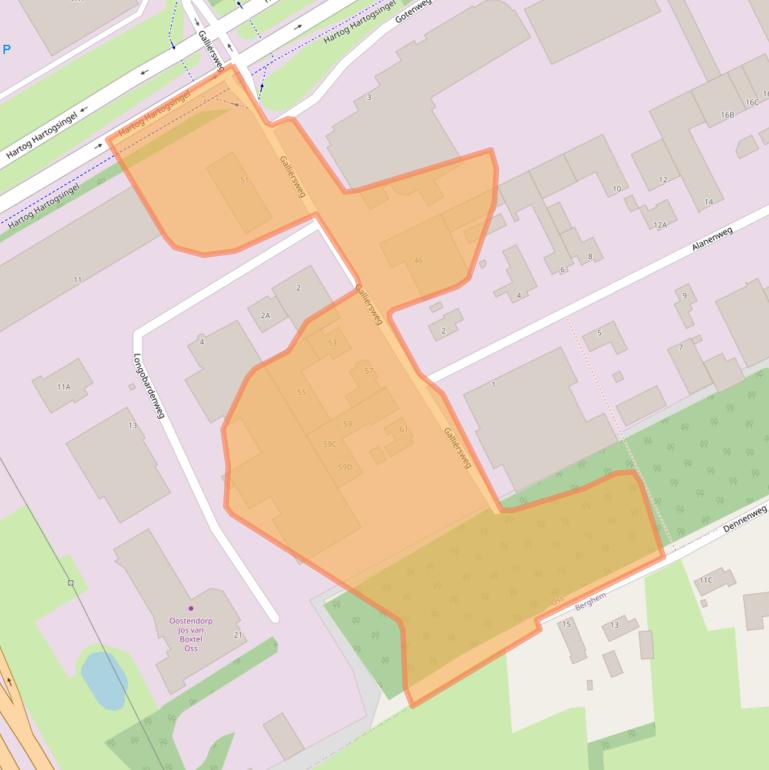 Kaart van postcodegebied 5342PN.