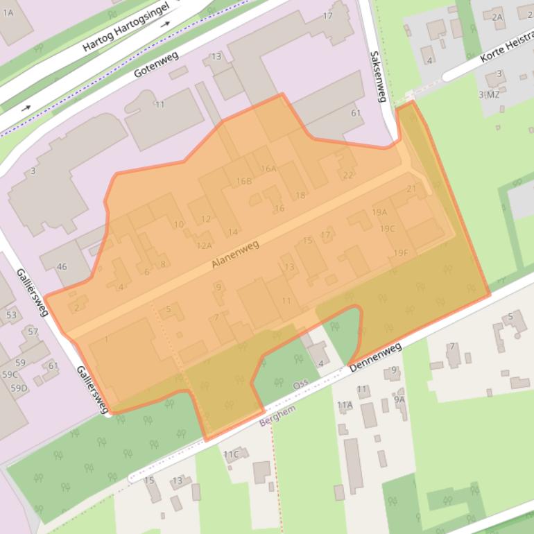 Kaart van postcodegebied 5342PV.