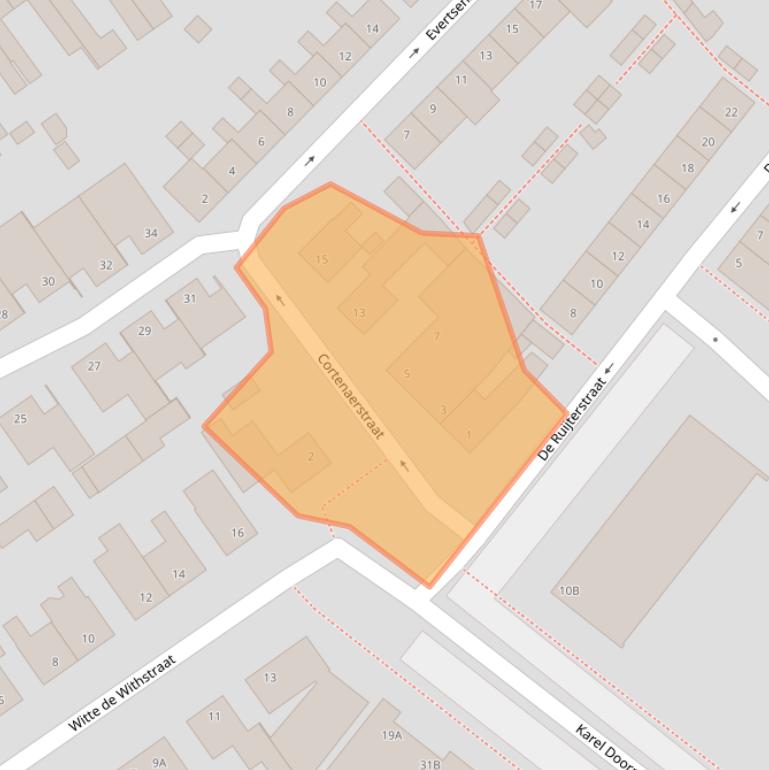 Kaart van postcodegebied 5342TE.