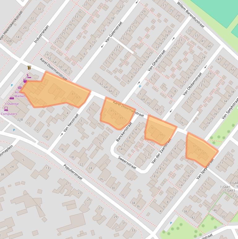 Kaart van postcodegebied 5342TK.