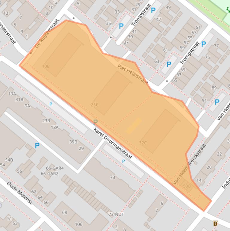 Kaart van postcodegebied 5342TL.