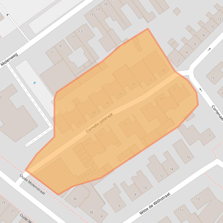 Kaart van postcodegebied 5342TT.