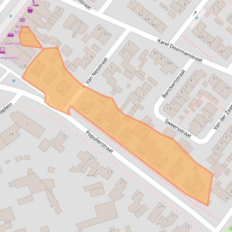 Kaart van postcodegebied 5342VB.