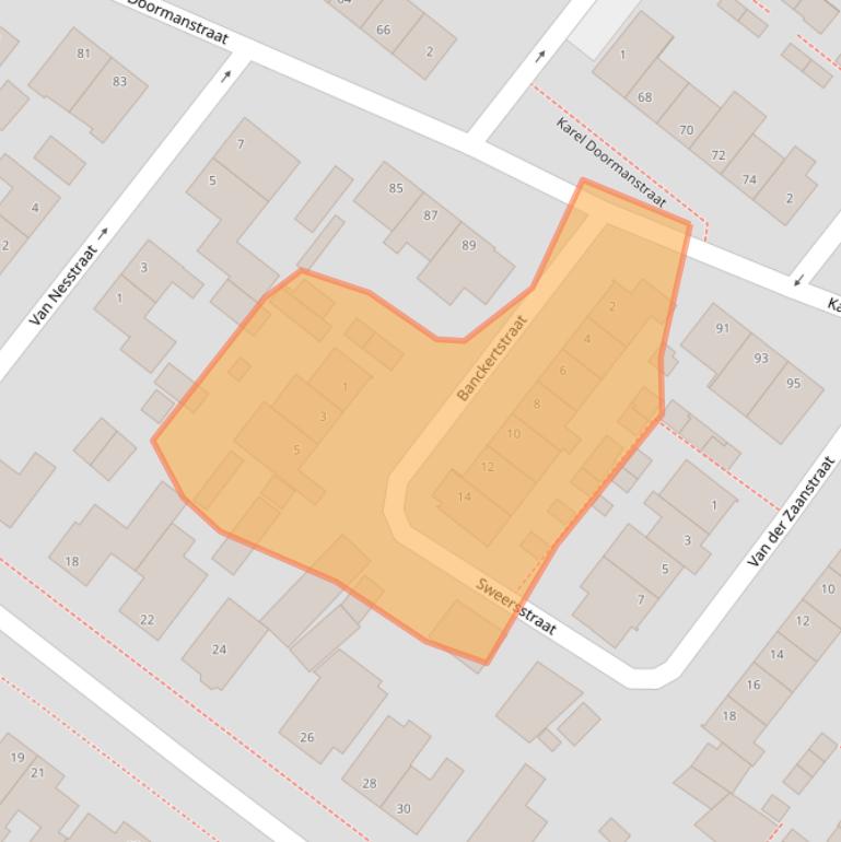 Kaart van postcodegebied 5342VD.