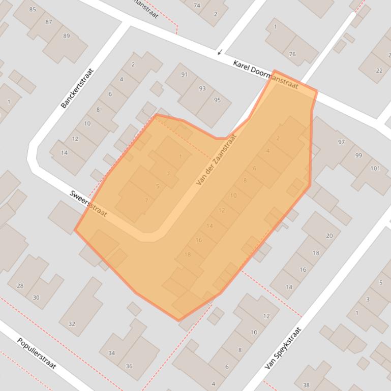 Kaart van postcodegebied 5342VE.