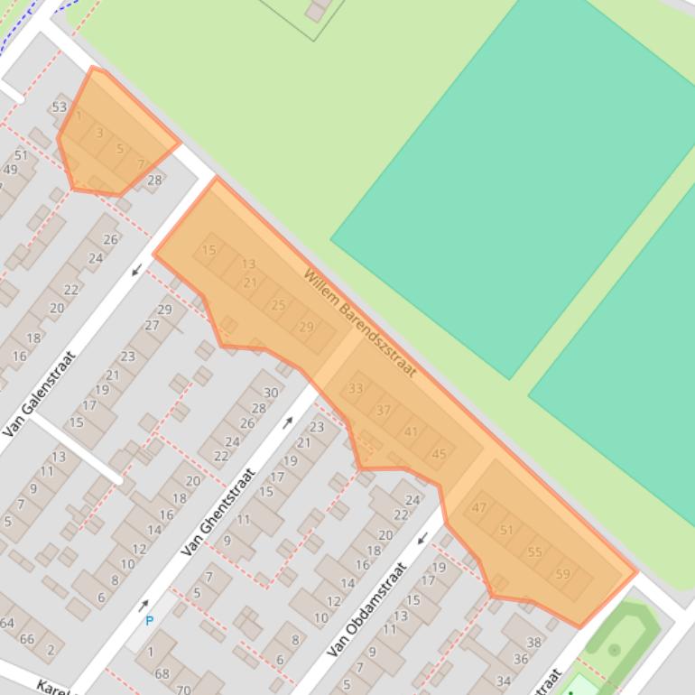 Kaart van postcodegebied 5342VG.