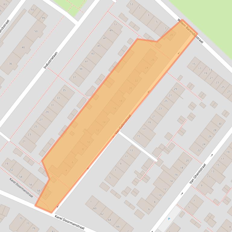 Kaart van postcodegebied 5342VK.