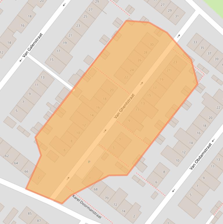 Kaart van postcodegebied 5342VL.