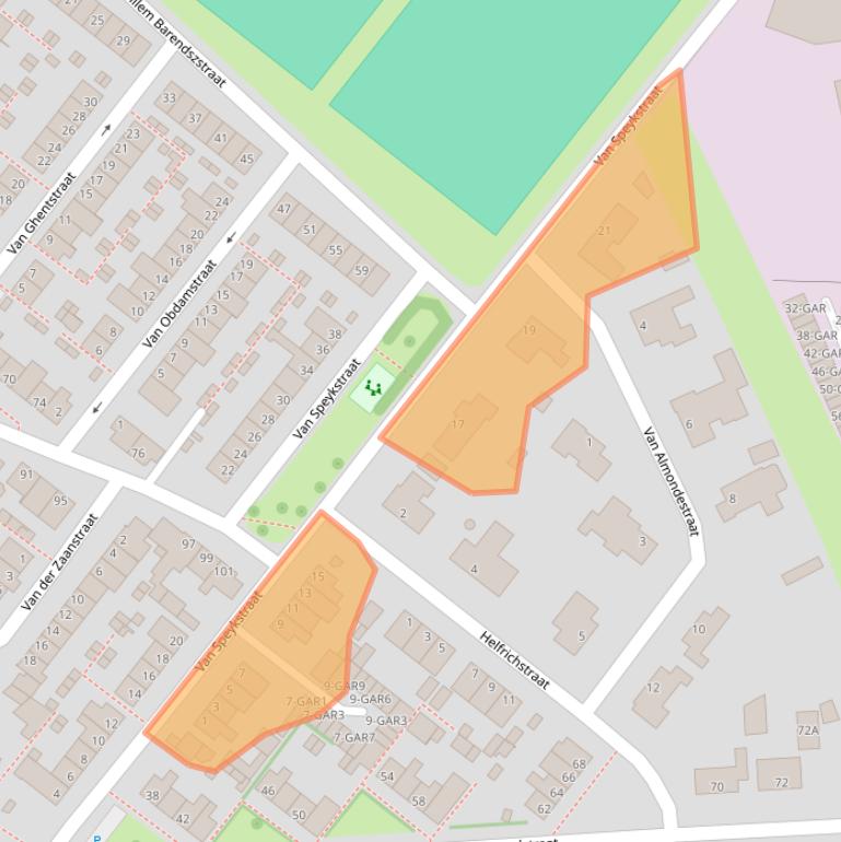 Kaart van postcodegebied 5342VN.