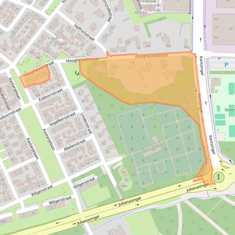 Kaart van postcodegebied 5342VT.