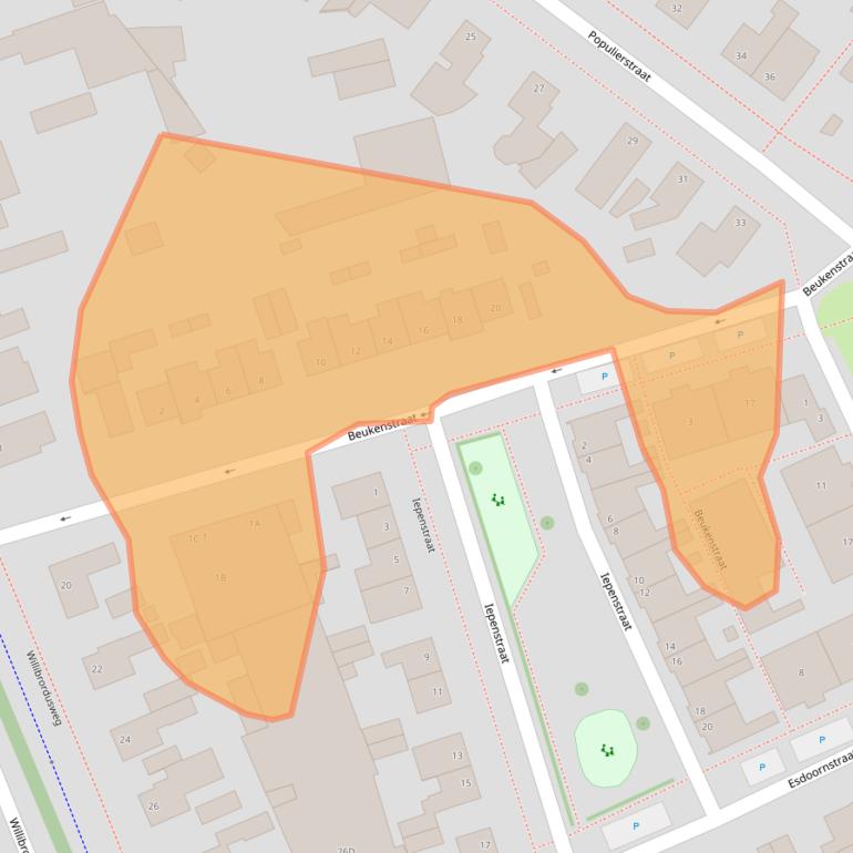 Kaart van postcodegebied 5342XA.