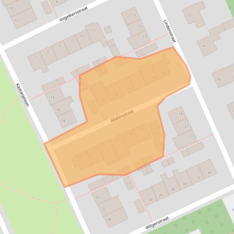 Kaart van postcodegebied 5342XR.