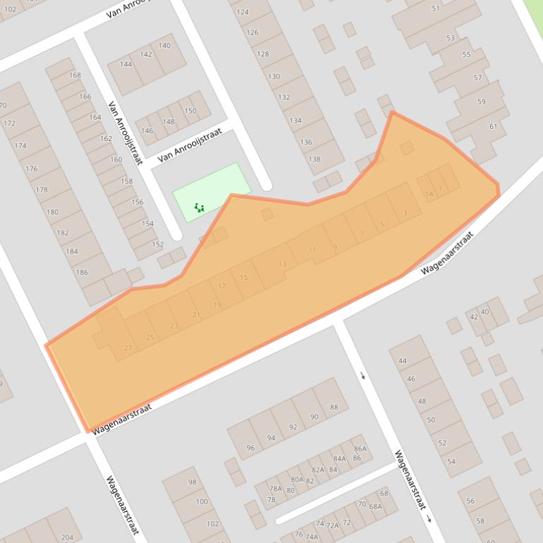 Kaart van postcodegebied 5343CA.