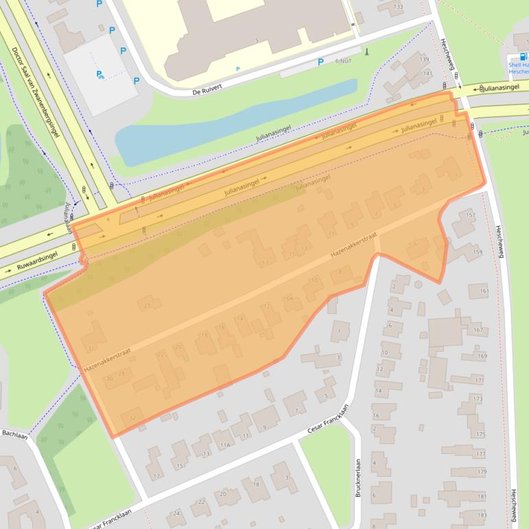 Kaart van postcodegebied 5343EA.