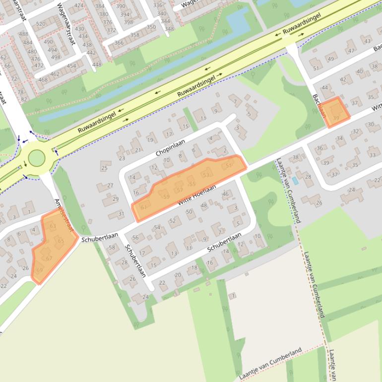 Kaart van postcodegebied 5343EG.