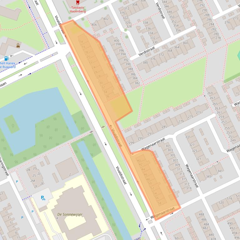 Kaart van postcodegebied 5343EP.