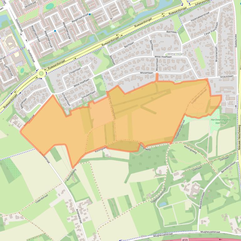 Kaart van postcodegebied 5343ET.