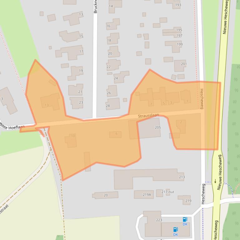 Kaart van postcodegebied 5343EX.