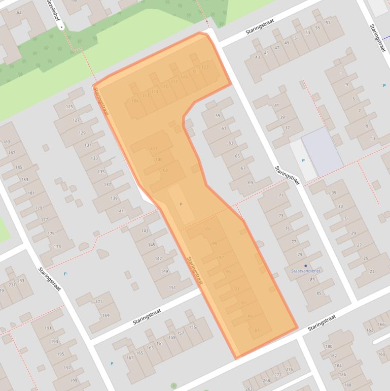 Kaart van postcodegebied 5343GC.