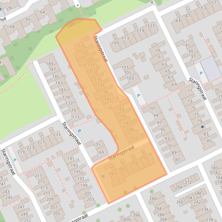 Kaart van postcodegebied 5343GD.