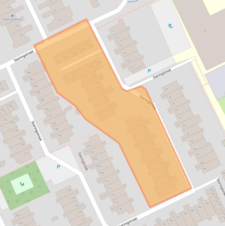 Kaart van postcodegebied 5343GK.