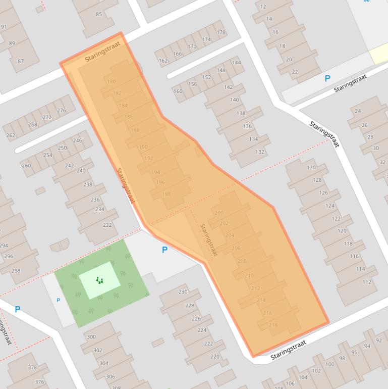 Kaart van postcodegebied 5343GL.