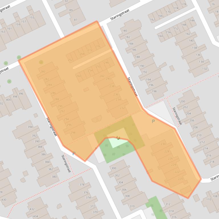Kaart van postcodegebied 5343GM.