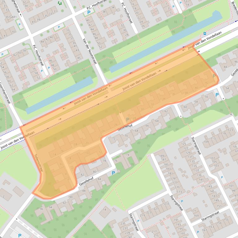 Kaart van postcodegebied 5343HA.