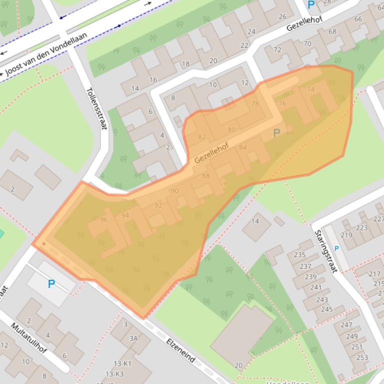Kaart van postcodegebied 5343HC.